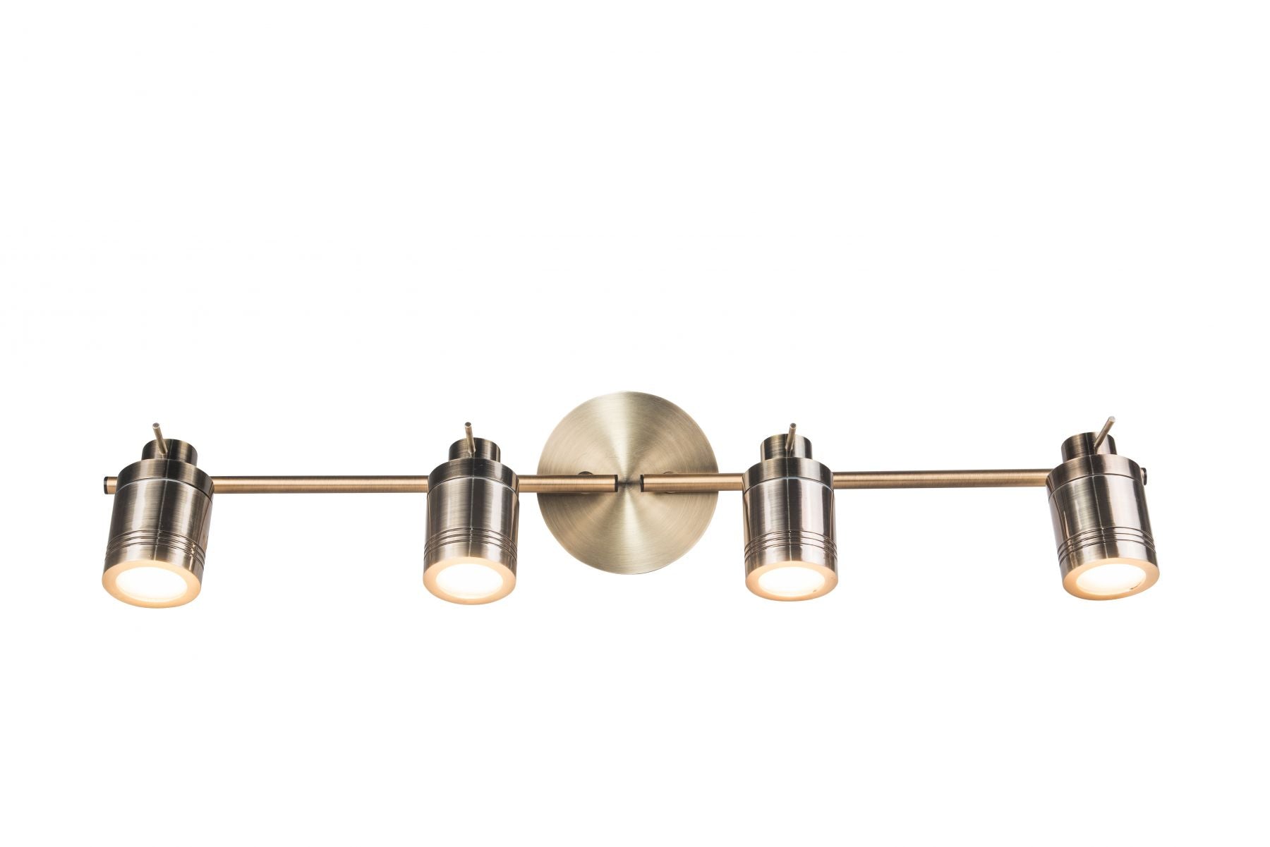 Luxo 4Lt Bar Spotlight - Antique Brass/Satin Chrome