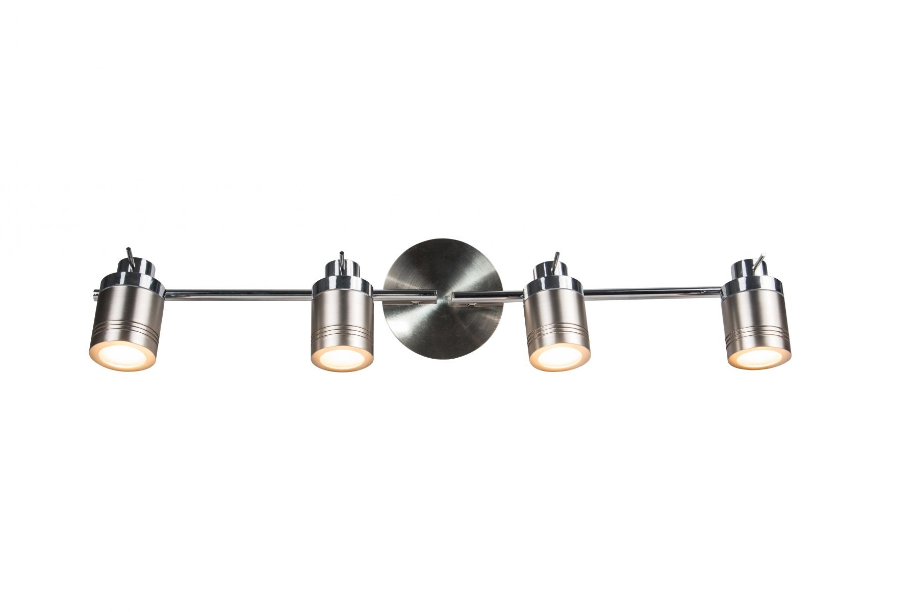 Luxo 4Lt Bar Spotlight - Antique Brass/Satin Chrome