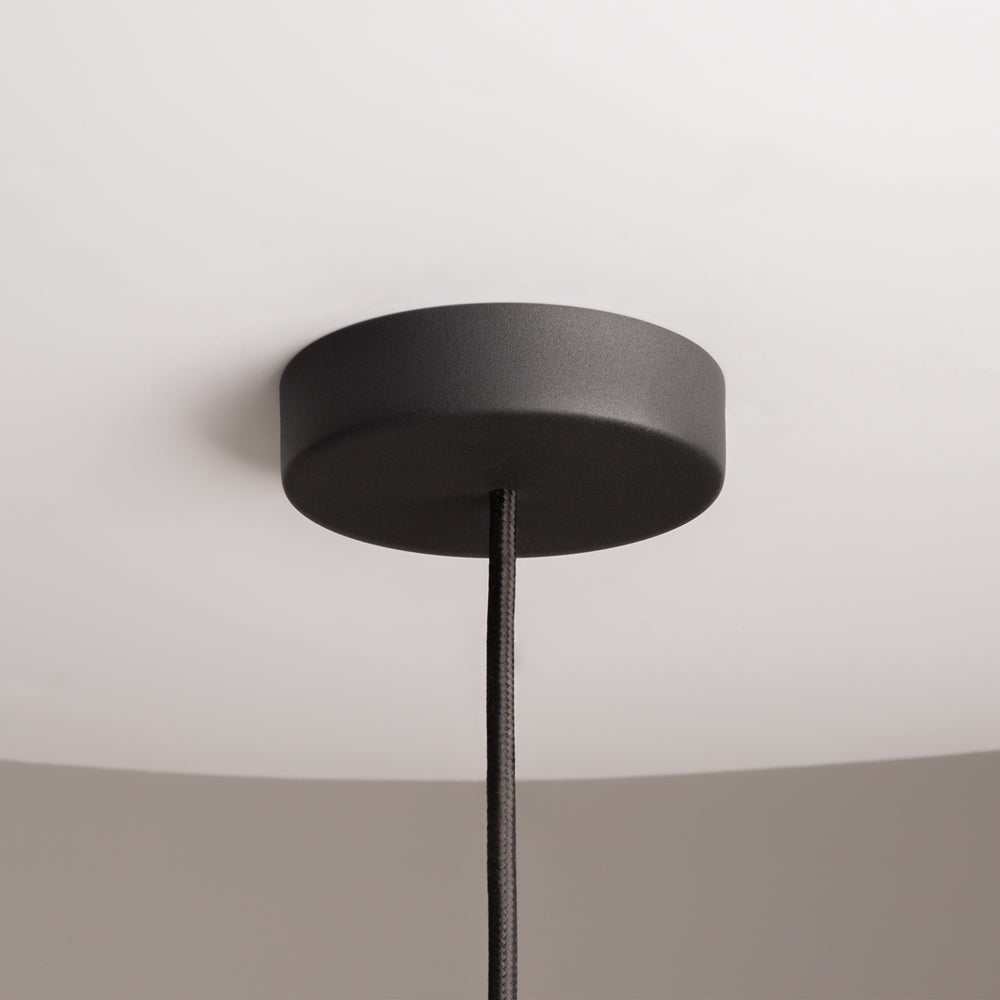 Cane Pendant Light- Black/ Beige Finish