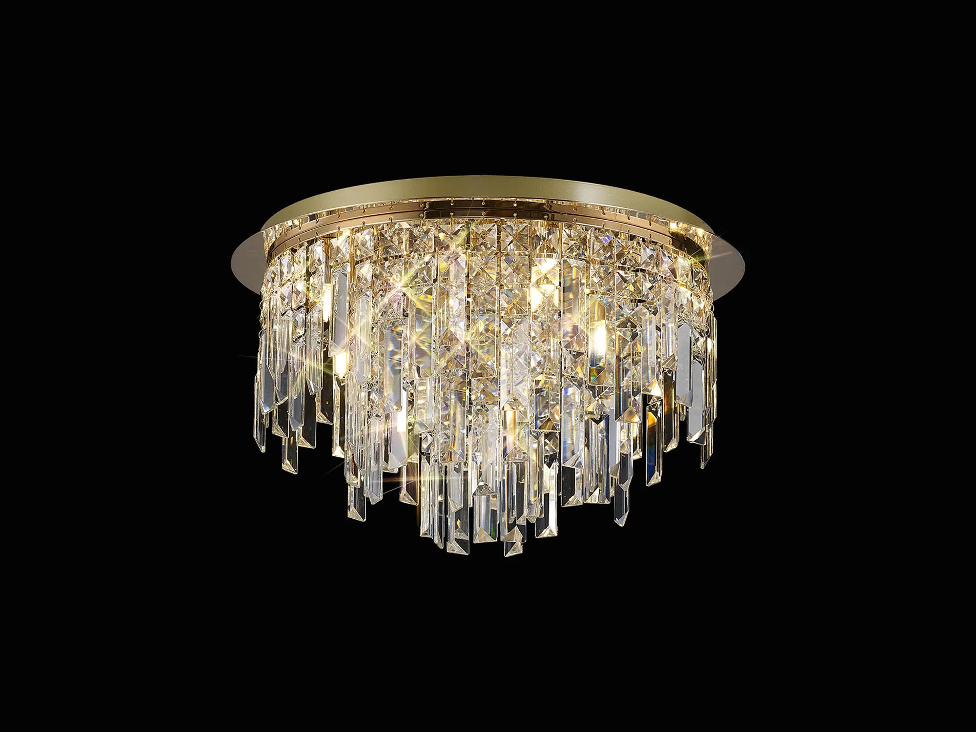 Maddison Round & Square Flush Light- Polished Chrome/ French Gold Finish
