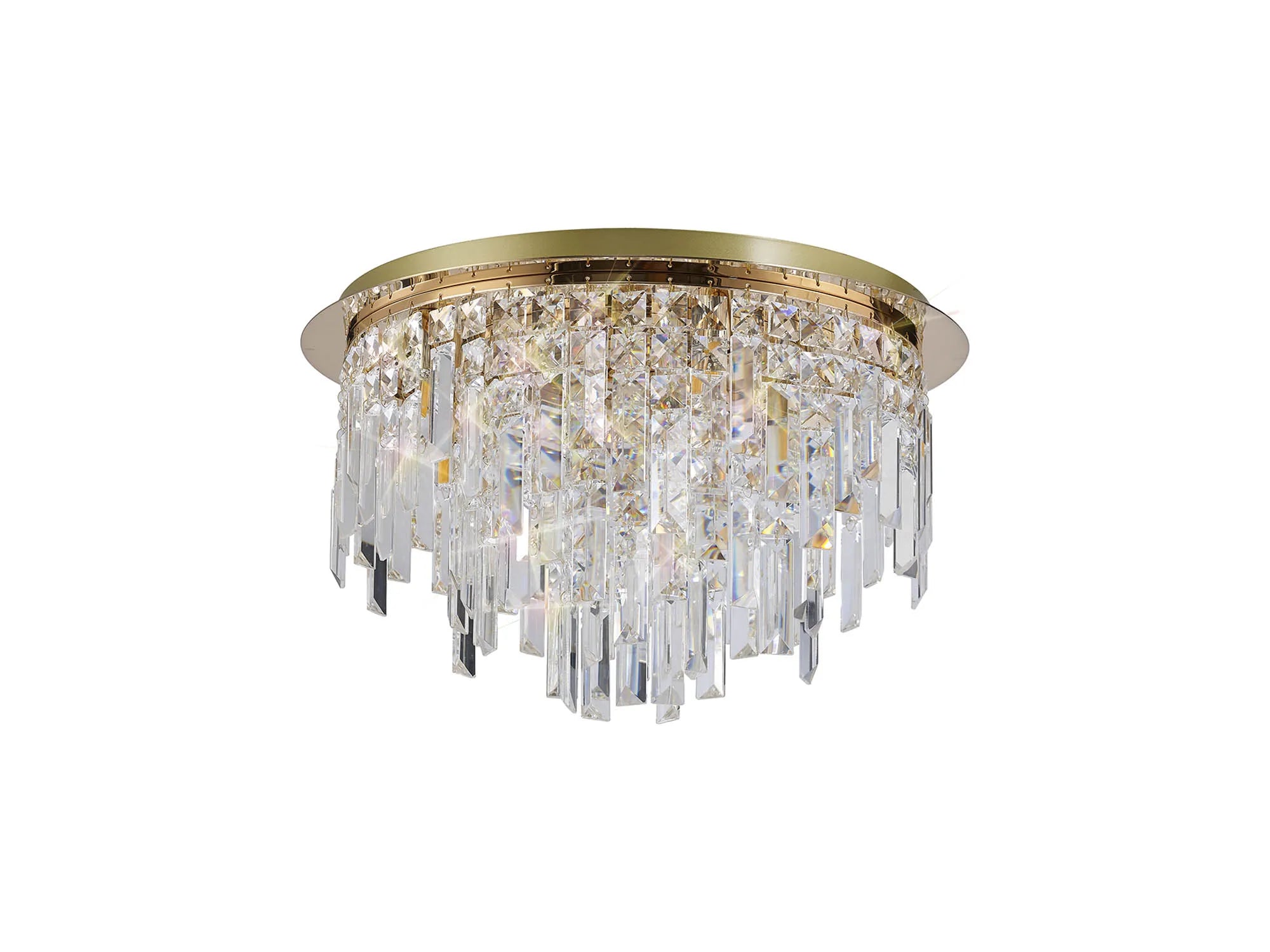 Maddison Round & Square Flush Light- Polished Chrome/ French Gold Finish