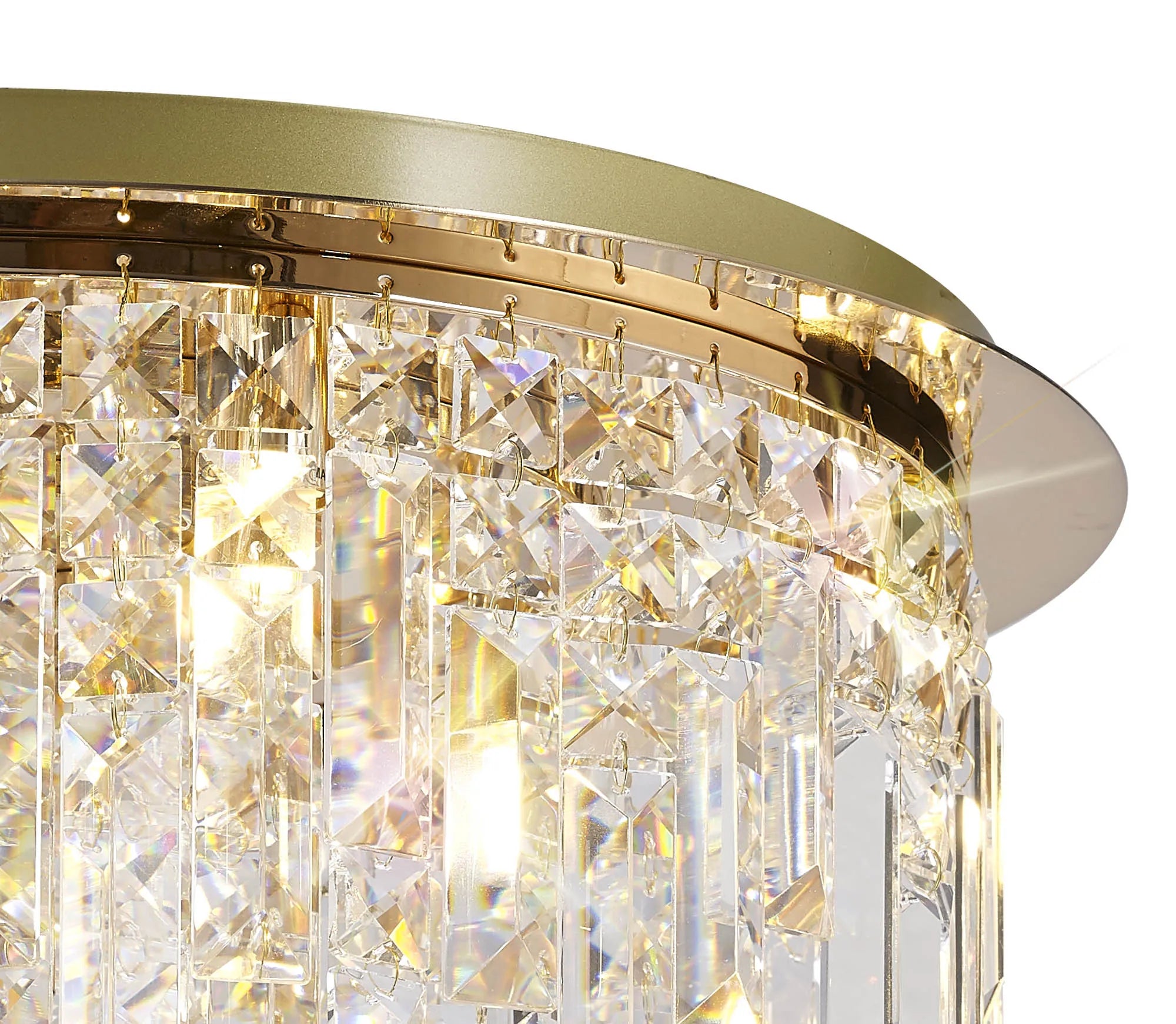 Maddison Round & Square Flush Light- Polished Chrome/ French Gold Finish