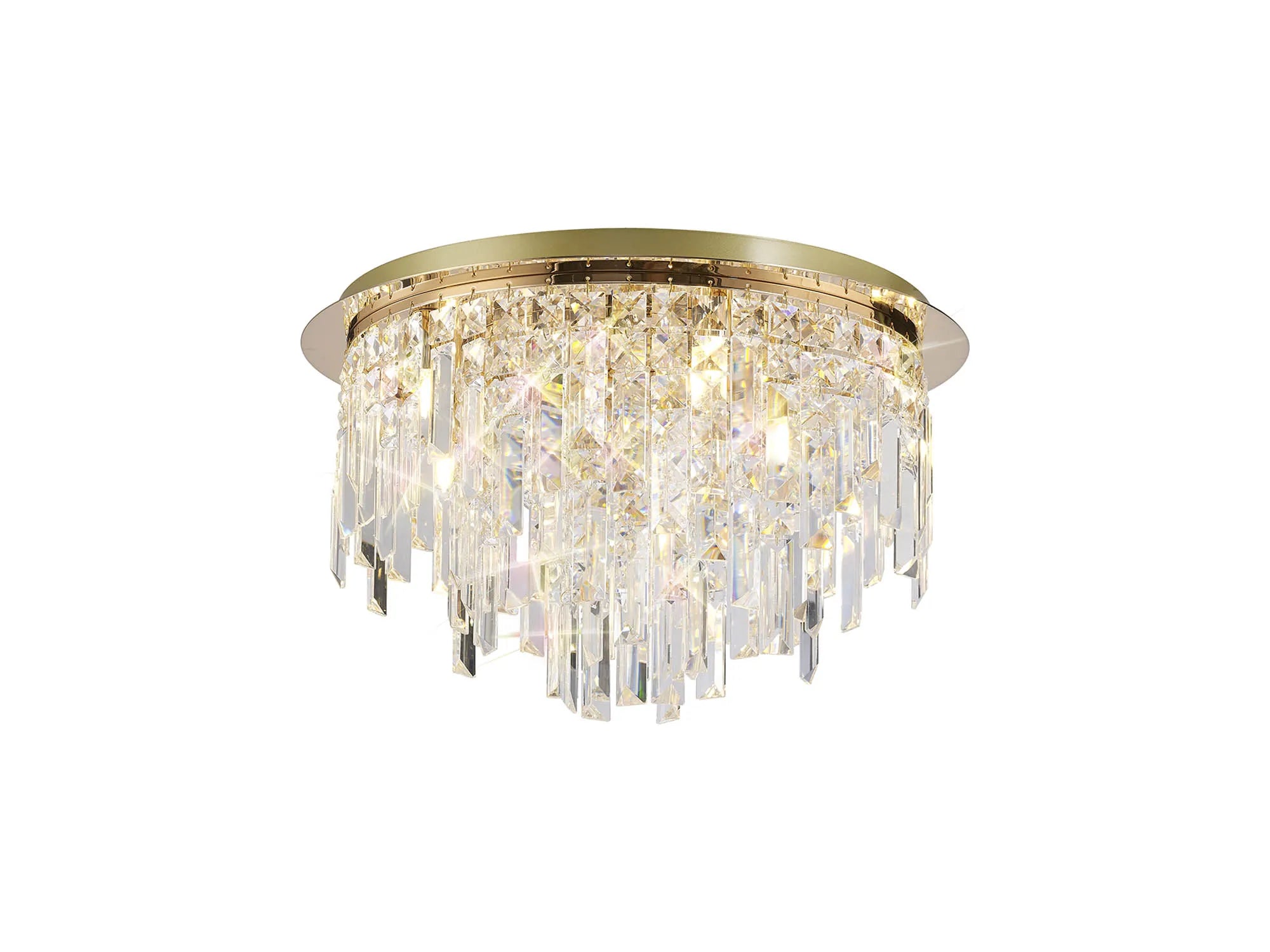 Maddison Round & Square Flush Light- Polished Chrome/ French Gold Finish