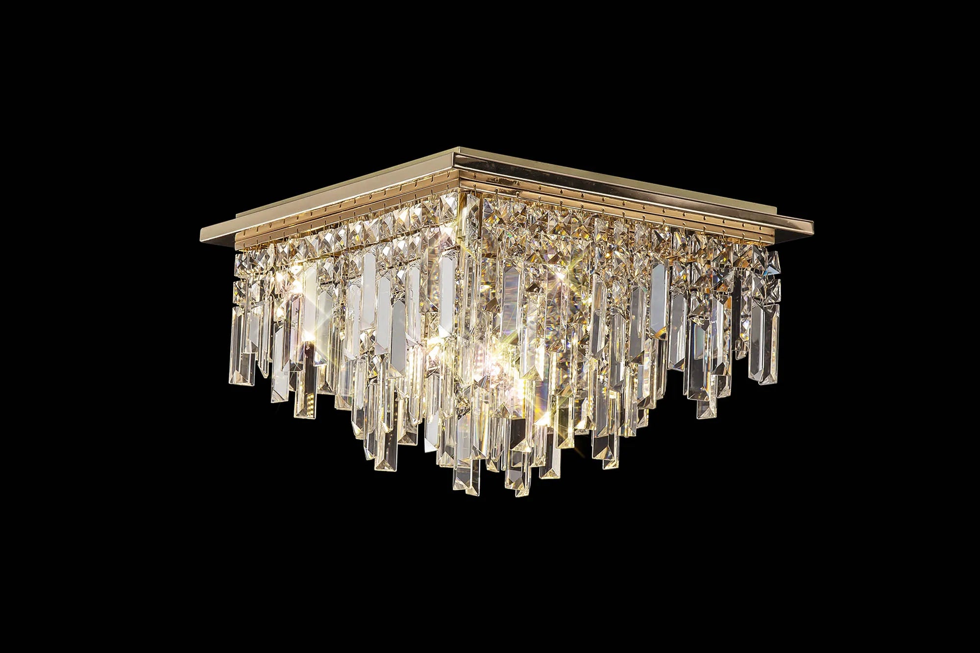 Maddison Round & Square Flush Light- Polished Chrome/ French Gold Finish
