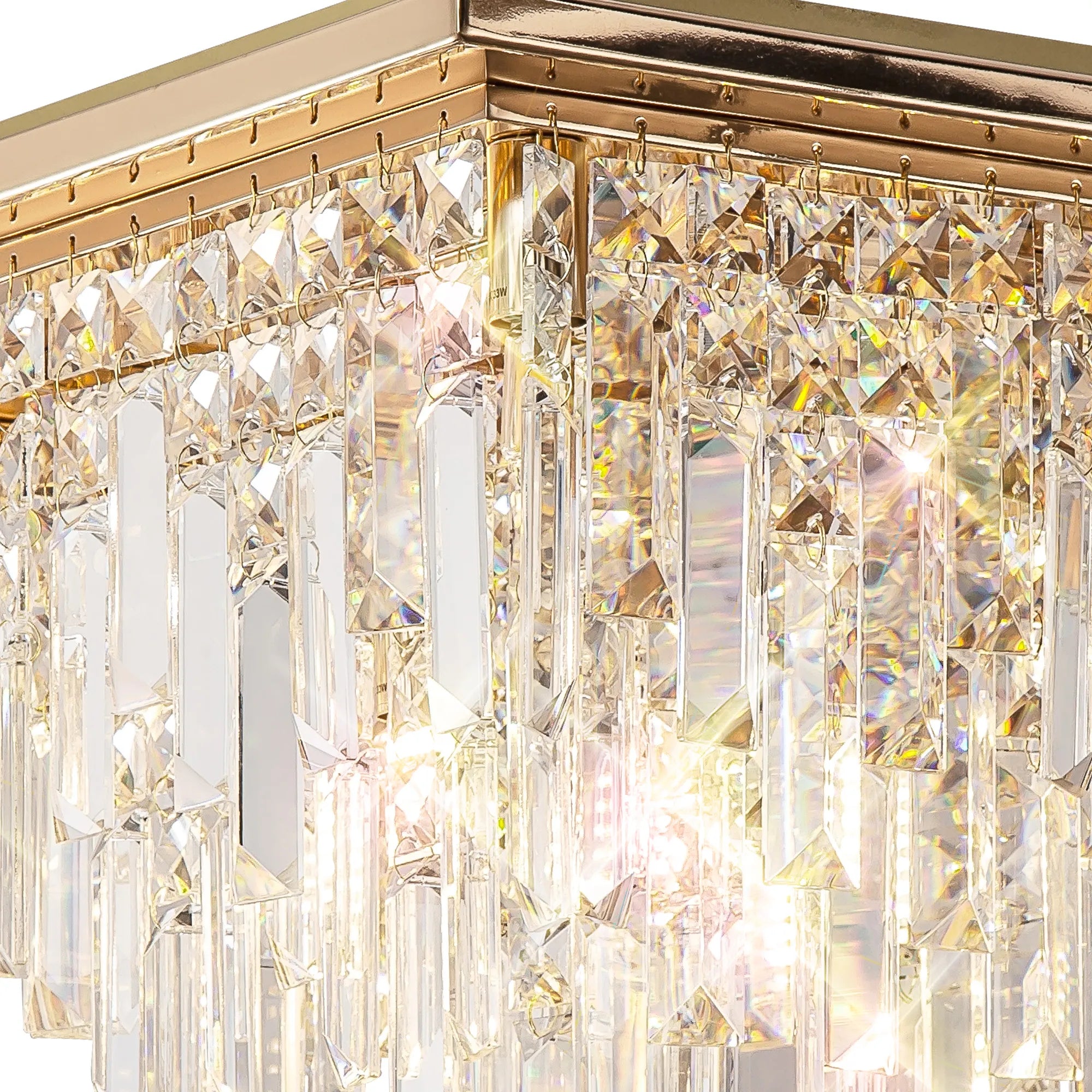 Maddison Round & Square Flush Light- Polished Chrome/ French Gold Finish