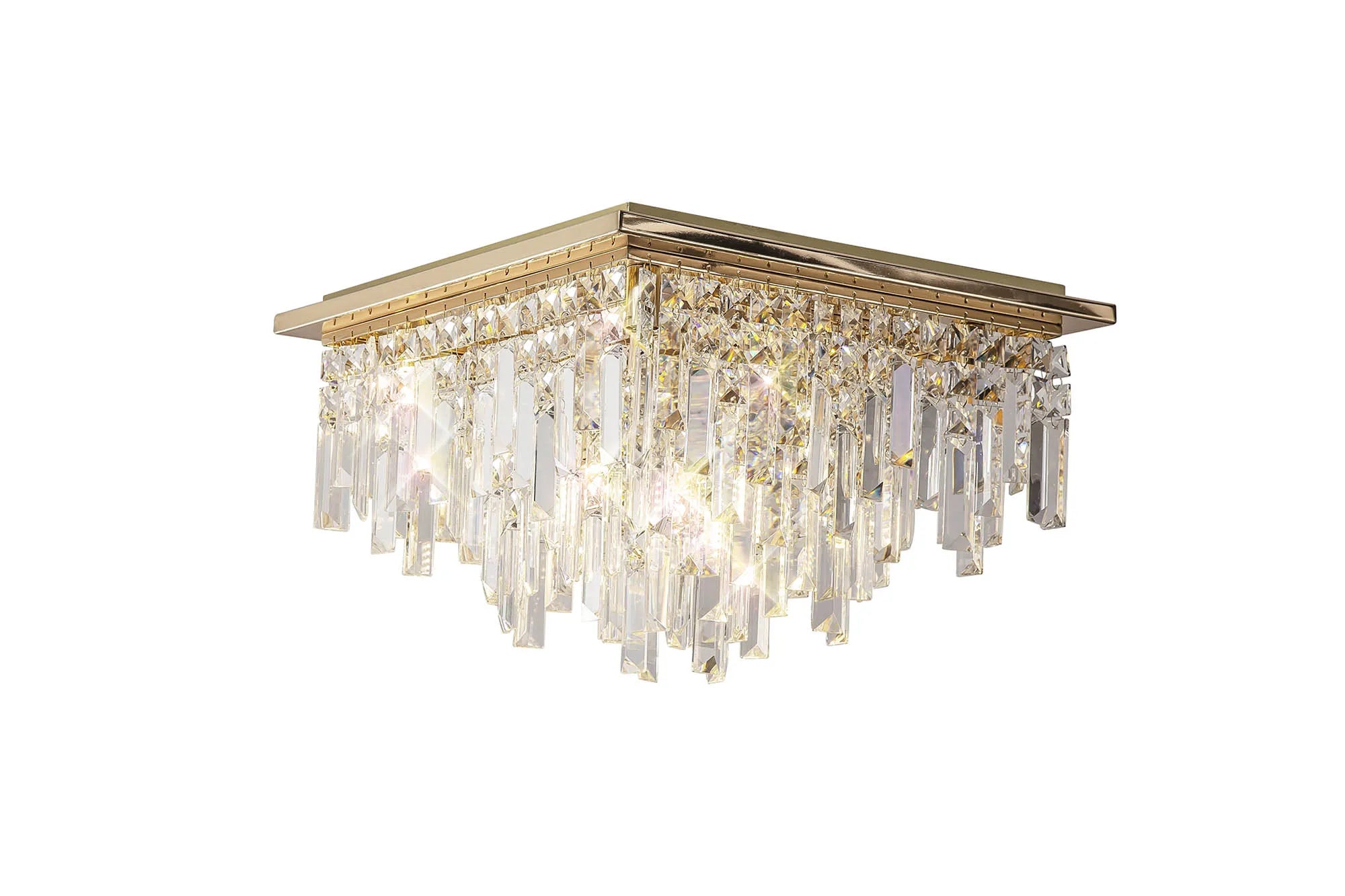 Maddison Round & Square Flush Light- Polished Chrome/ French Gold Finish