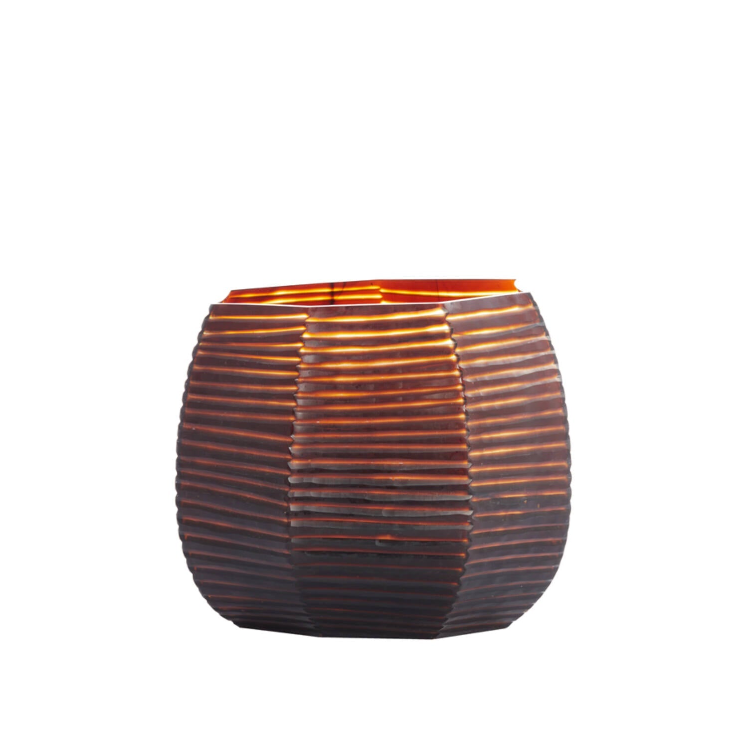 Maeva Medium Vase - Brown Glass Finish