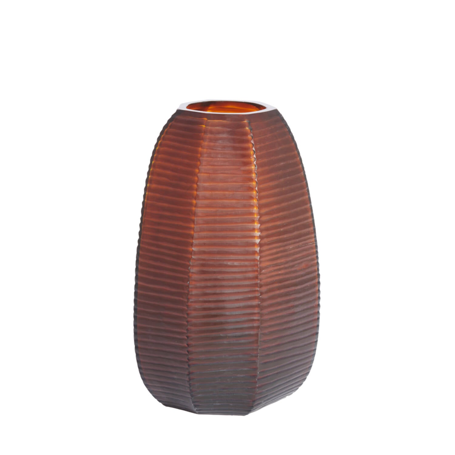 Maeva Large Vase - Brown Glass Finish