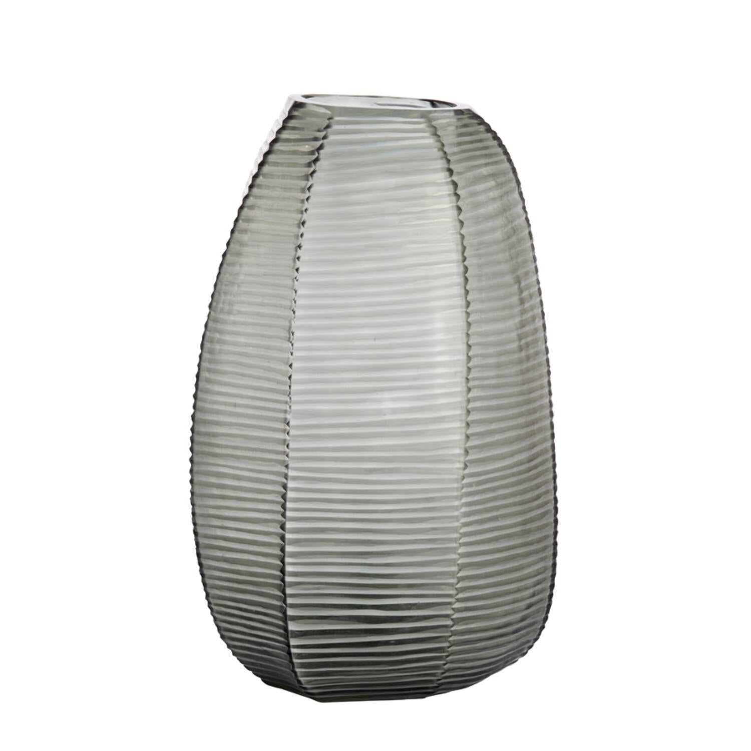 Maeva XL Vase - Smoked Grey Glass Finish