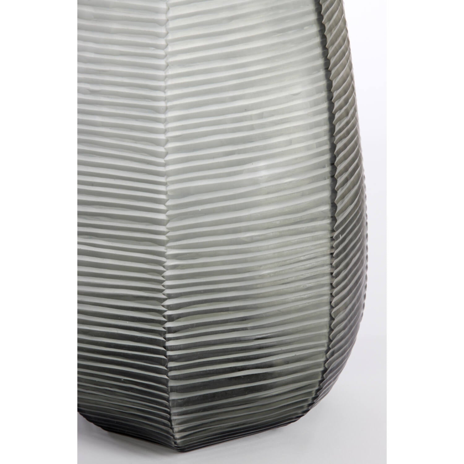 Maeva XL Vase - Smoked Grey Glass Finish