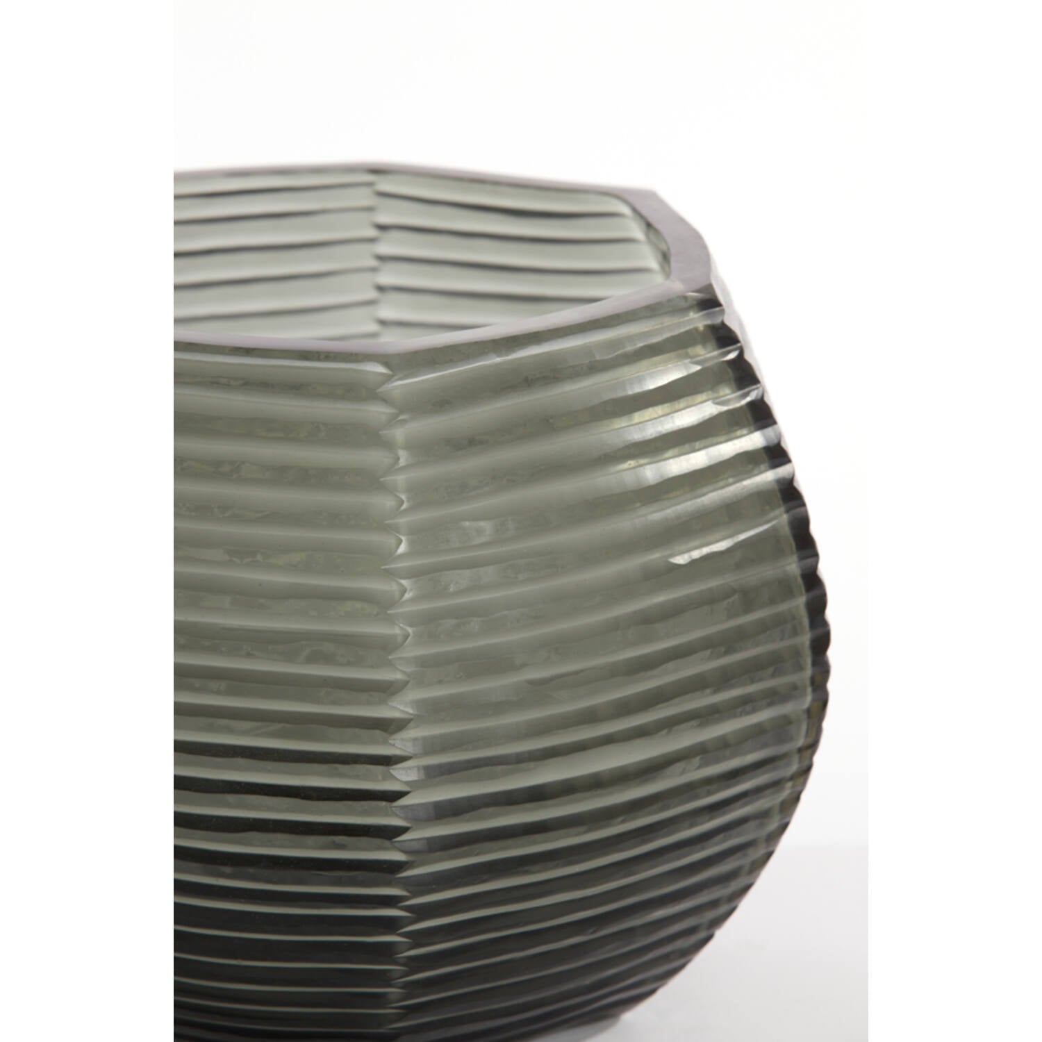 Maeva Small Vase - Smoked Grey Glass Finish
