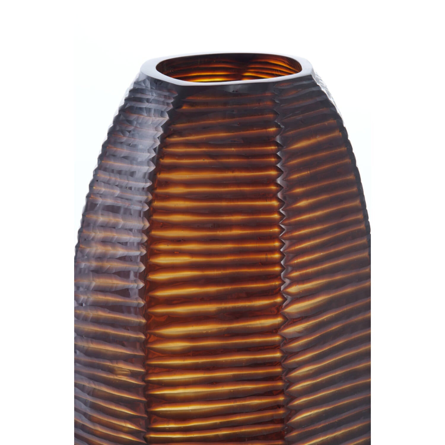 Maeva XL Vase - Brown Glass Finish