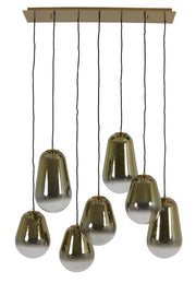 Maeve 7Lt Hanging Lamp - Clear Gold Finish