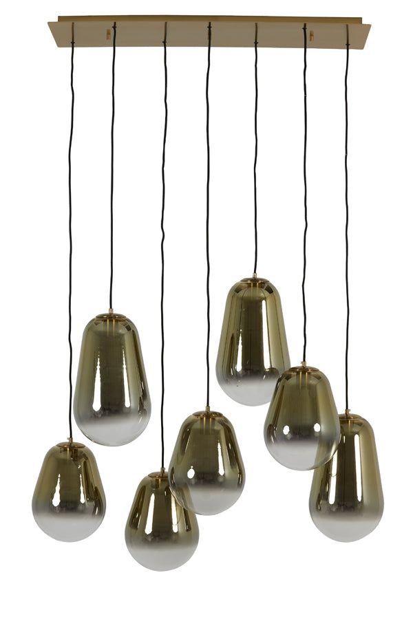 Maeve 7Lt Hanging Lamp - Clear Gold Finish
