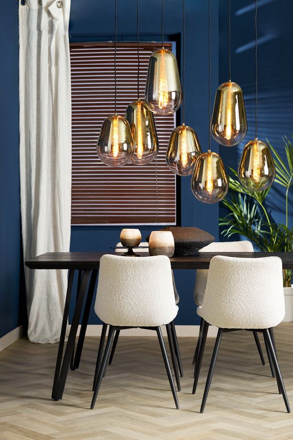 Maeve 7Lt Hanging Lamp - Clear Gold Finish