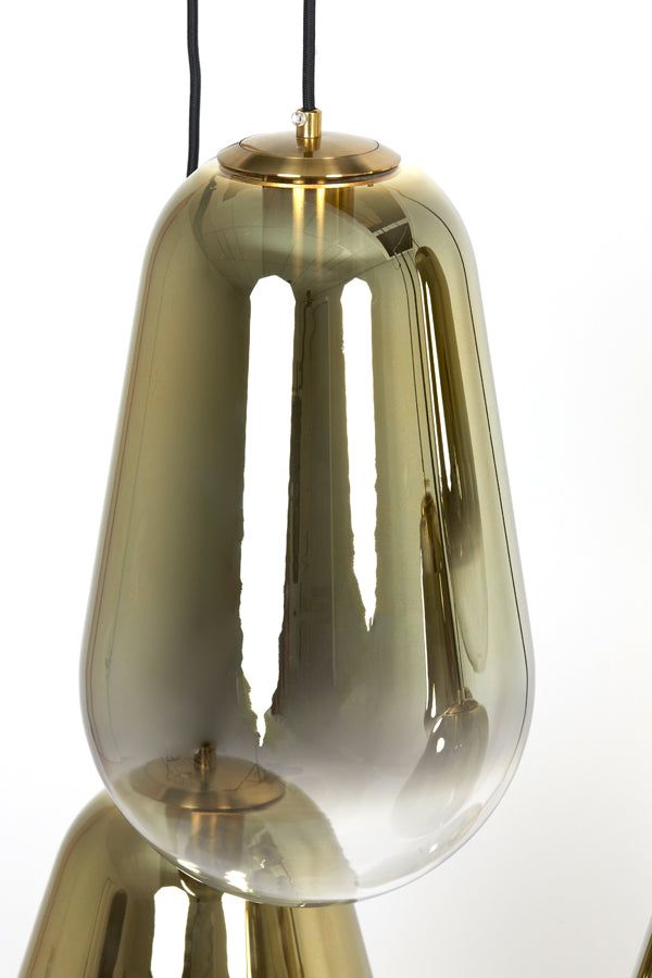 Maeve 7Lt Hanging Lamp - Clear Gold Finish
