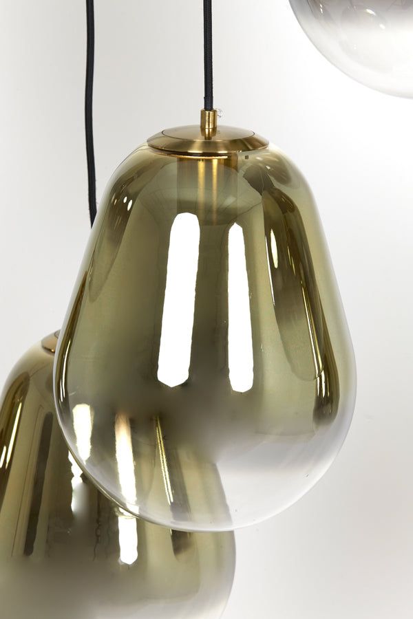 Maeve 7Lt Hanging Lamp - Clear Gold Finish