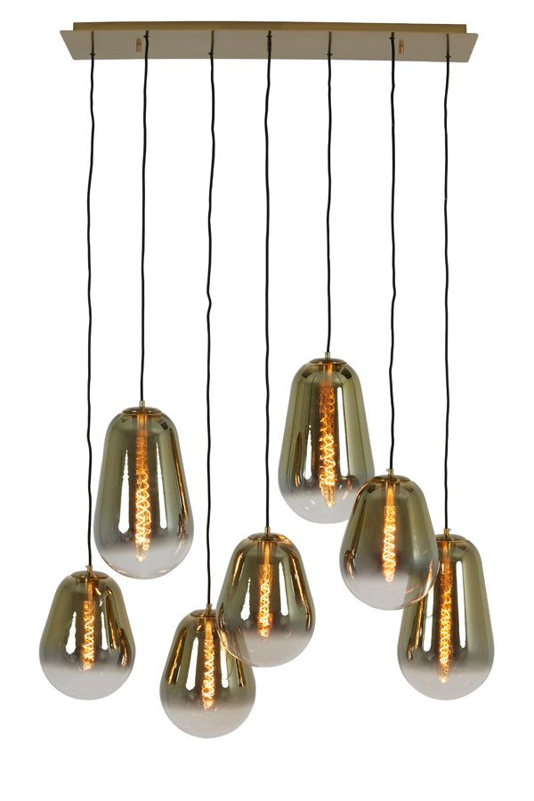 Maeve 7Lt Hanging Lamp - Clear Gold Finish