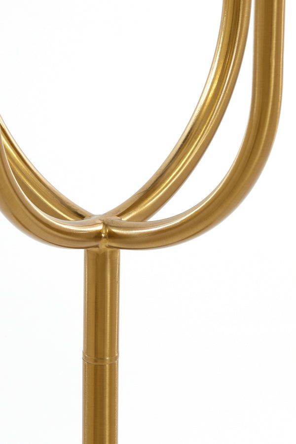 Magdala 4Lt Floor Lamp - Clear Glass & Gold Finish