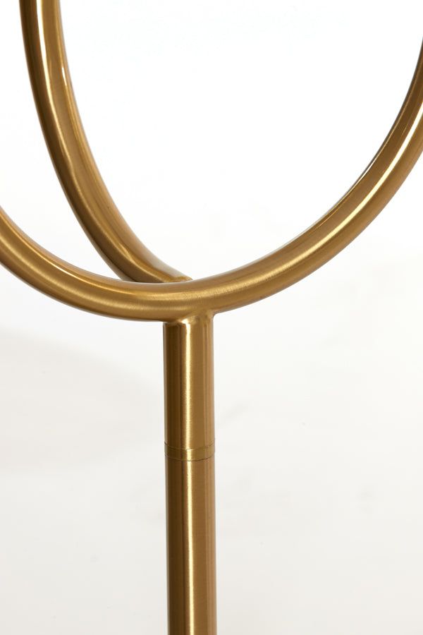 Magdala 3Lt Floor Lamp - Brown Glass & Gold Finish