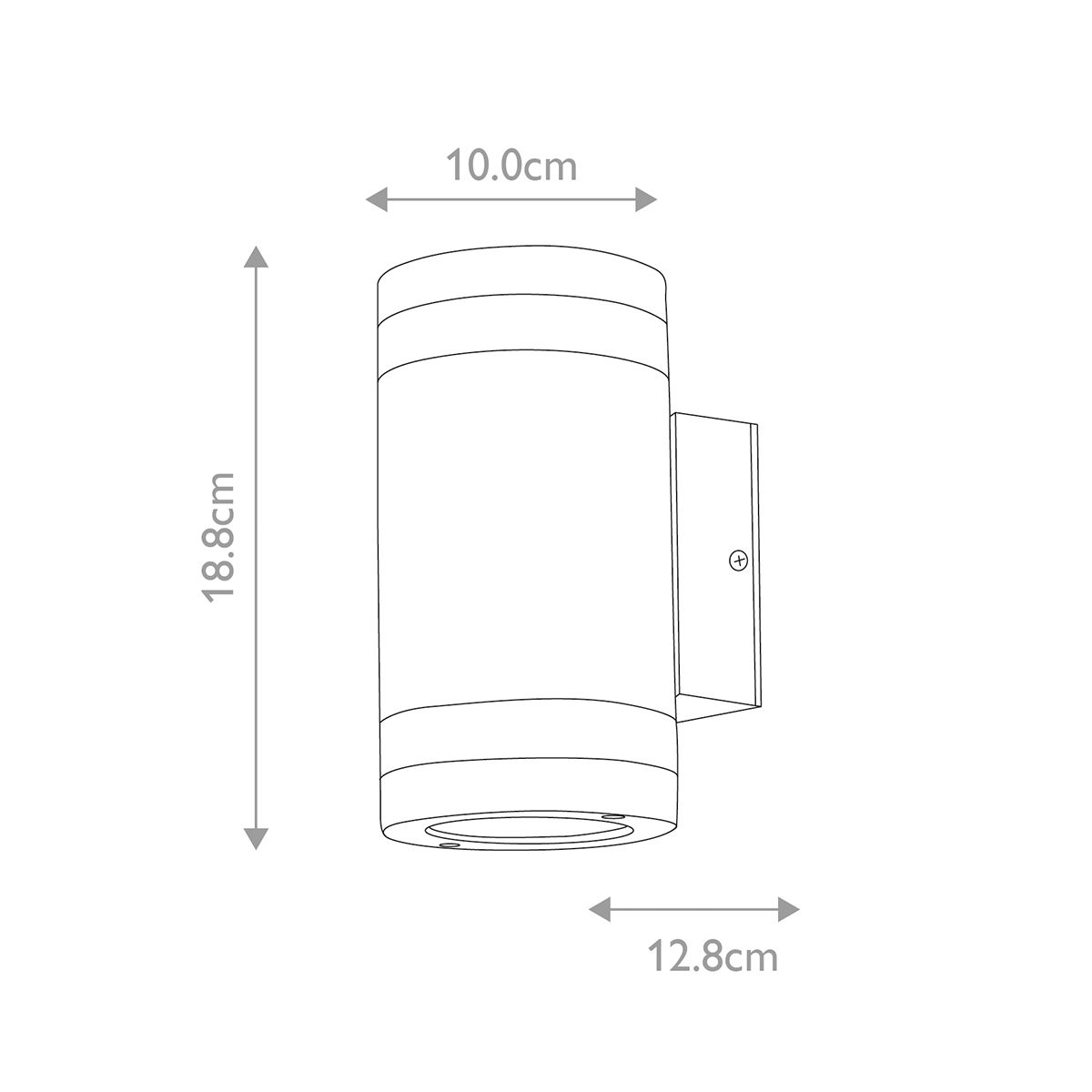 Magnus 1/2 Light Wall Light - Graphite