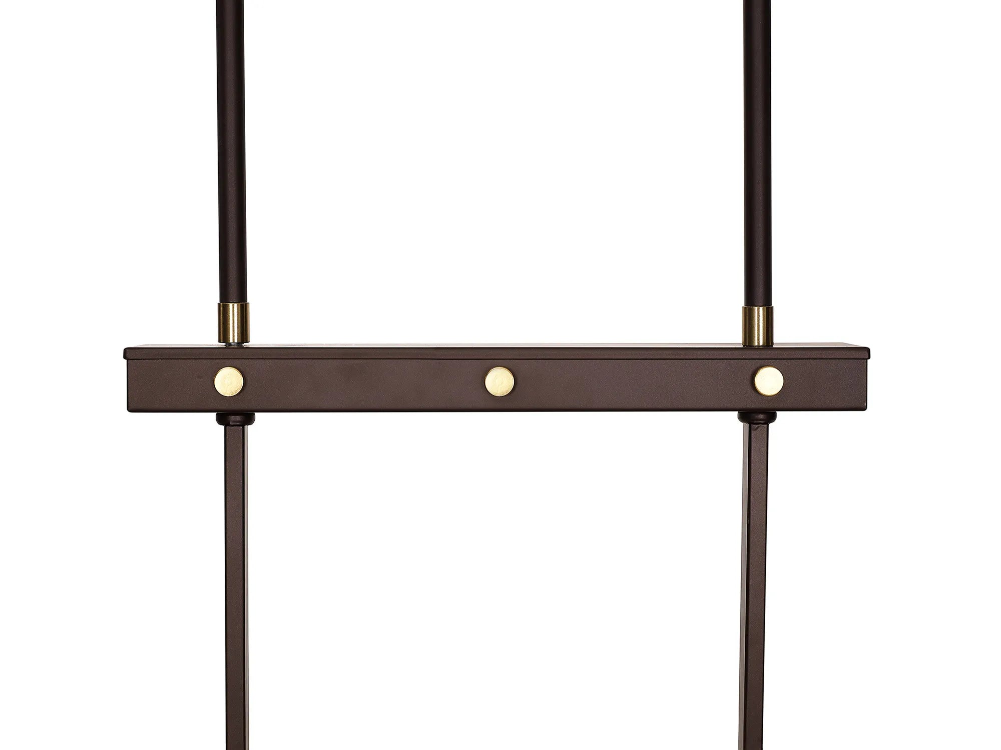 Halo Linear Pendant- Brown Oxide/Gold Bronze With Clear Glass Shades