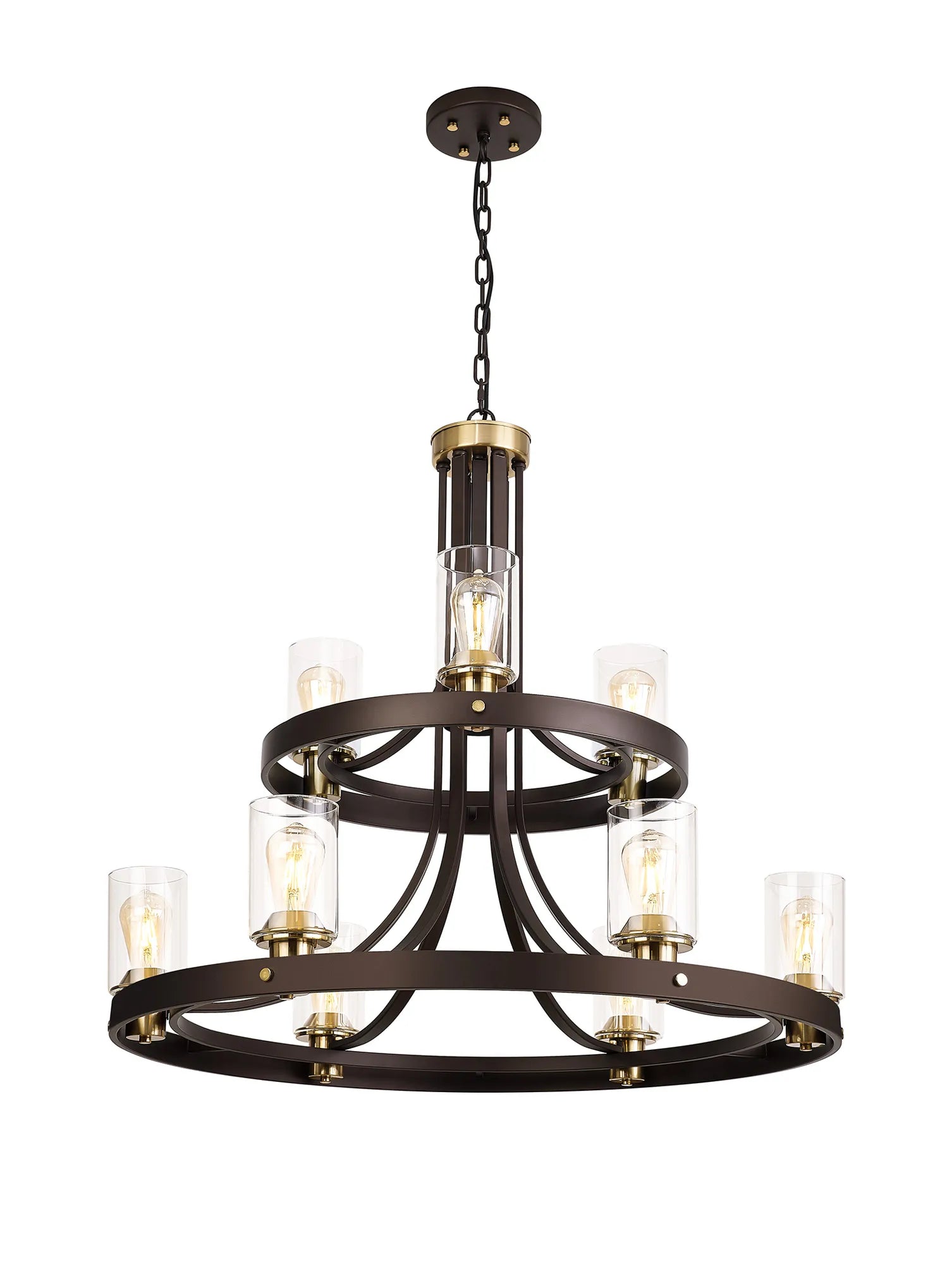 Halo 90cm 2 Tier Round Pendant 3+6 Light