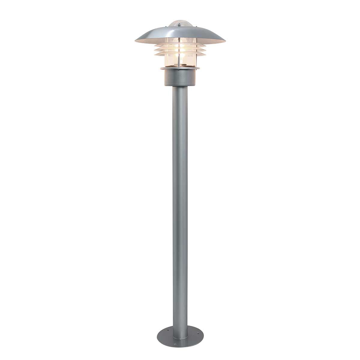 Malmo 1 Light Post Light - Silver IP44 E27