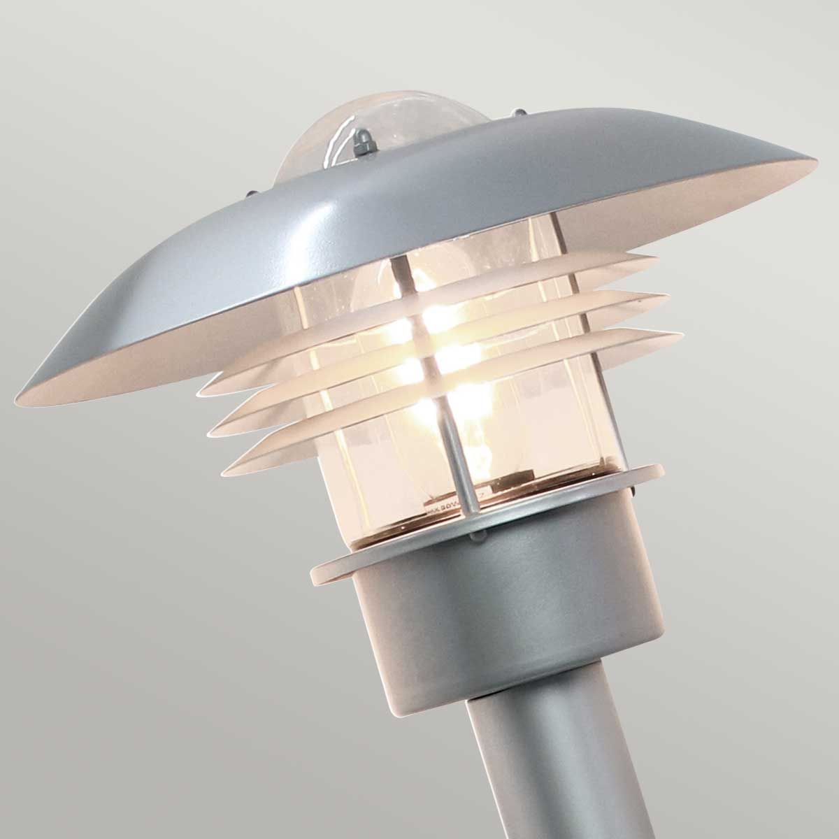 Malmo 1 Light Post Light - Silver IP44 E27