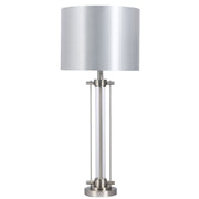 Malone Table Lamp with Shade - Satin Chrome/Satin Brass IP20