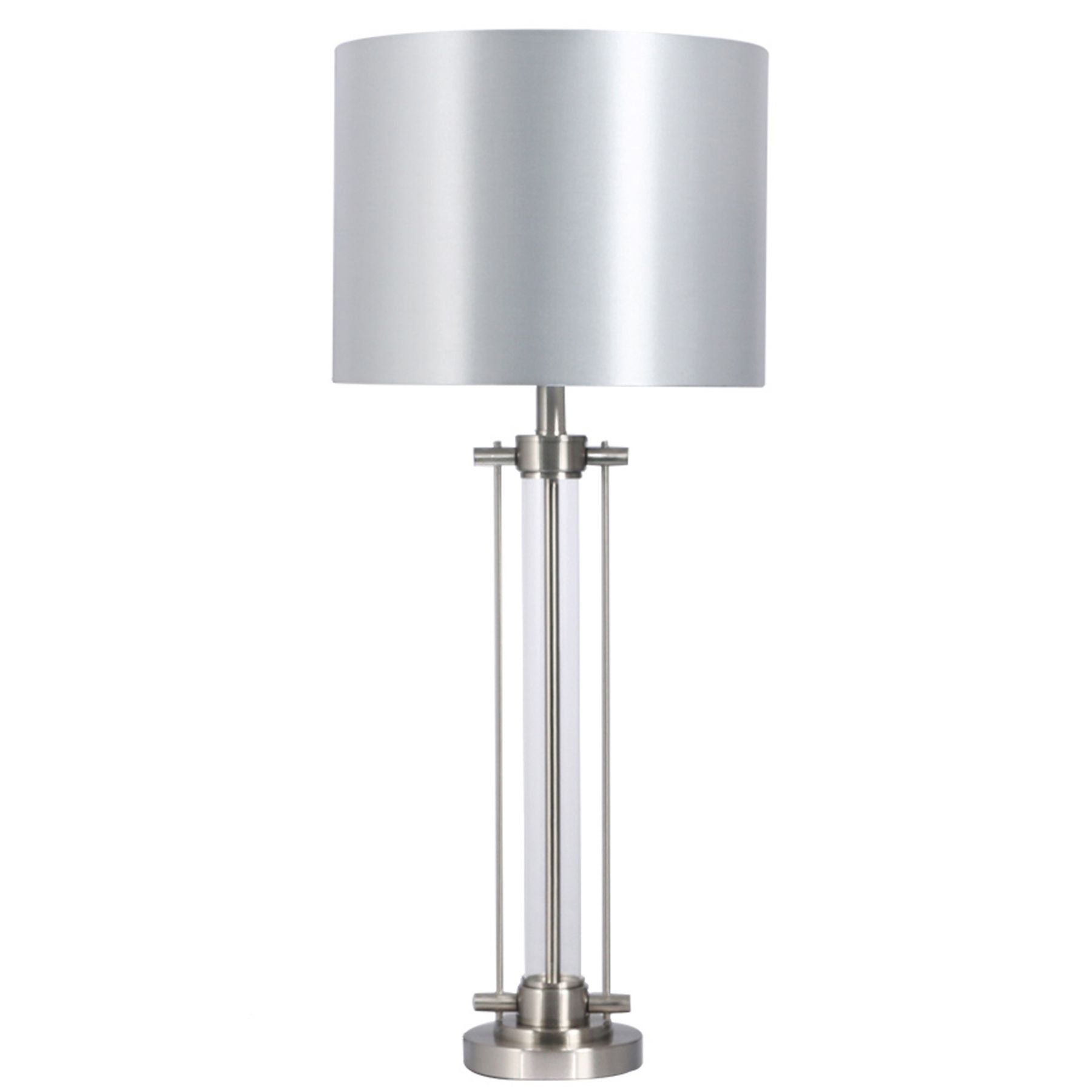 Malone Table Lamp with Shade - Satin Chrome/Satin Brass IP20