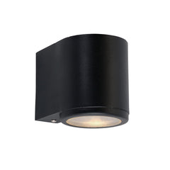 Mandal 1/2Lt Down Wall Light Black/Galvanised GU10 IP44