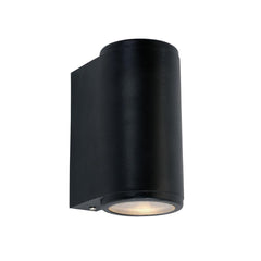 Mandal 1/2Lt Down Wall Light Black/Galvanised GU10 IP44