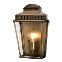 Mansion House 1/2Lt Wall Lantern - Aged Brass/Polished Nickel/Verdigris E27 IP44