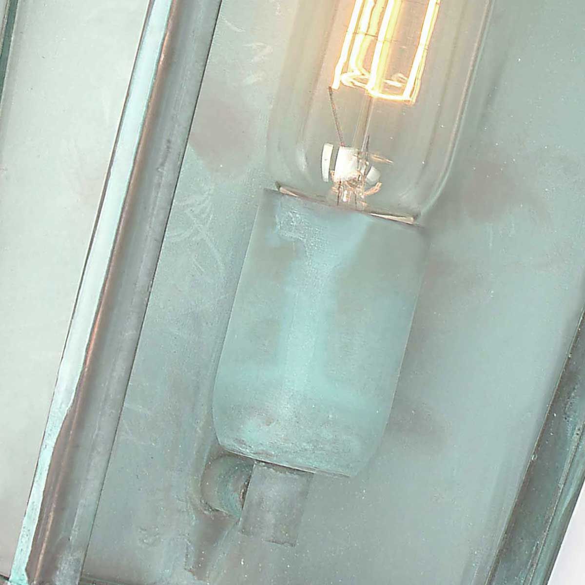 Mansion House 1/2Lt Wall Lantern - Aged Brass/Polished Nickel/Verdigris E27 IP44