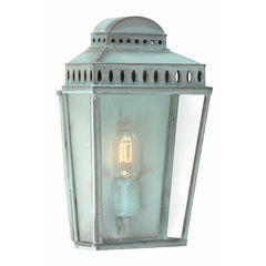 Mansion House 1/2Lt Wall Lantern - Aged Brass/Polished Nickel/Verdigris E27 IP44