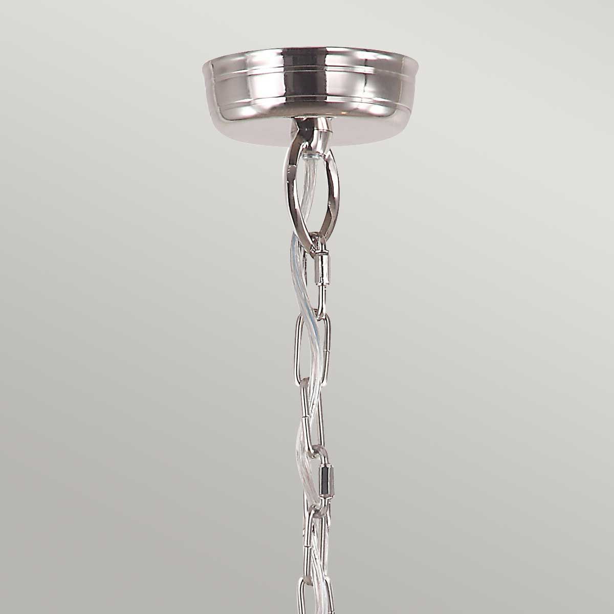 Mansion House 3 Light Chain Lantern - Aged Brass/Polished Nickel IP44 E14