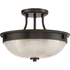 Mantle 2L Semi Flush Ceiling Light - Palladian Bronze Finish