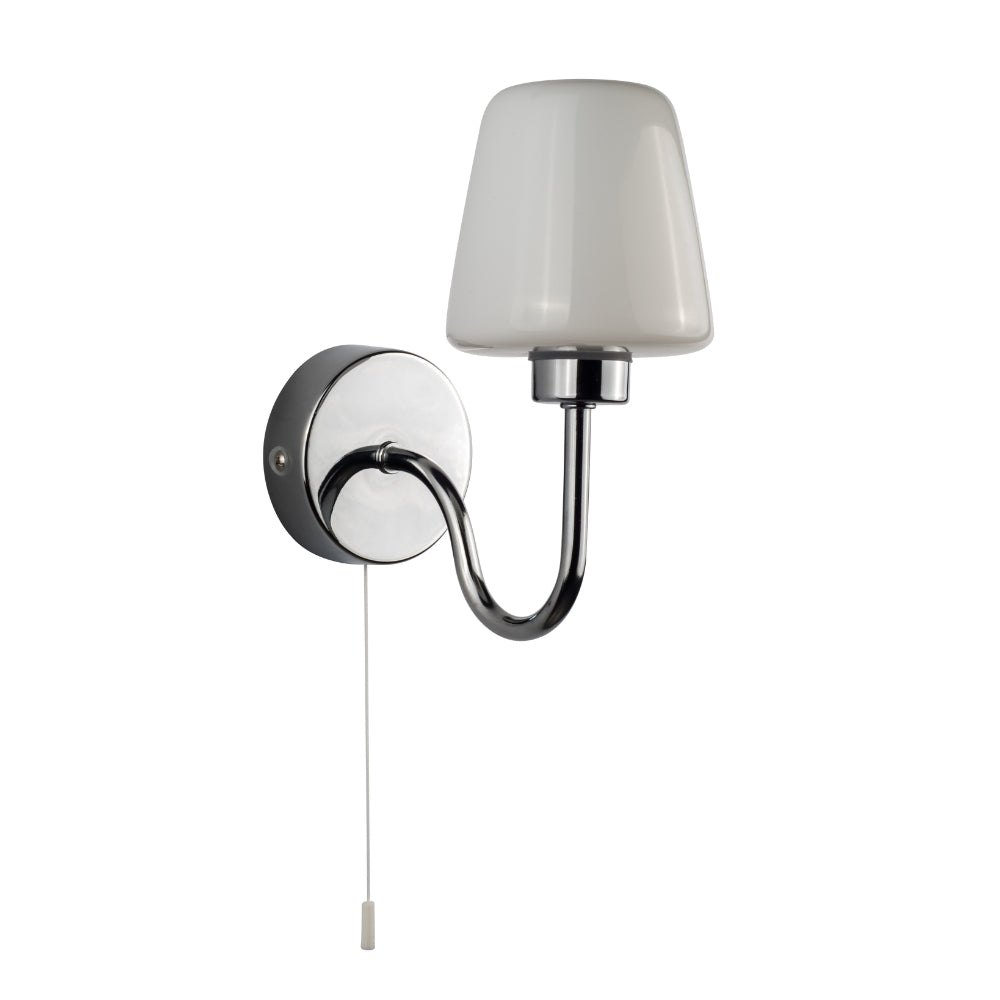 Marina Single Bathroom Wall Light IP44- Polished Chrome/ Satin Brass Finish