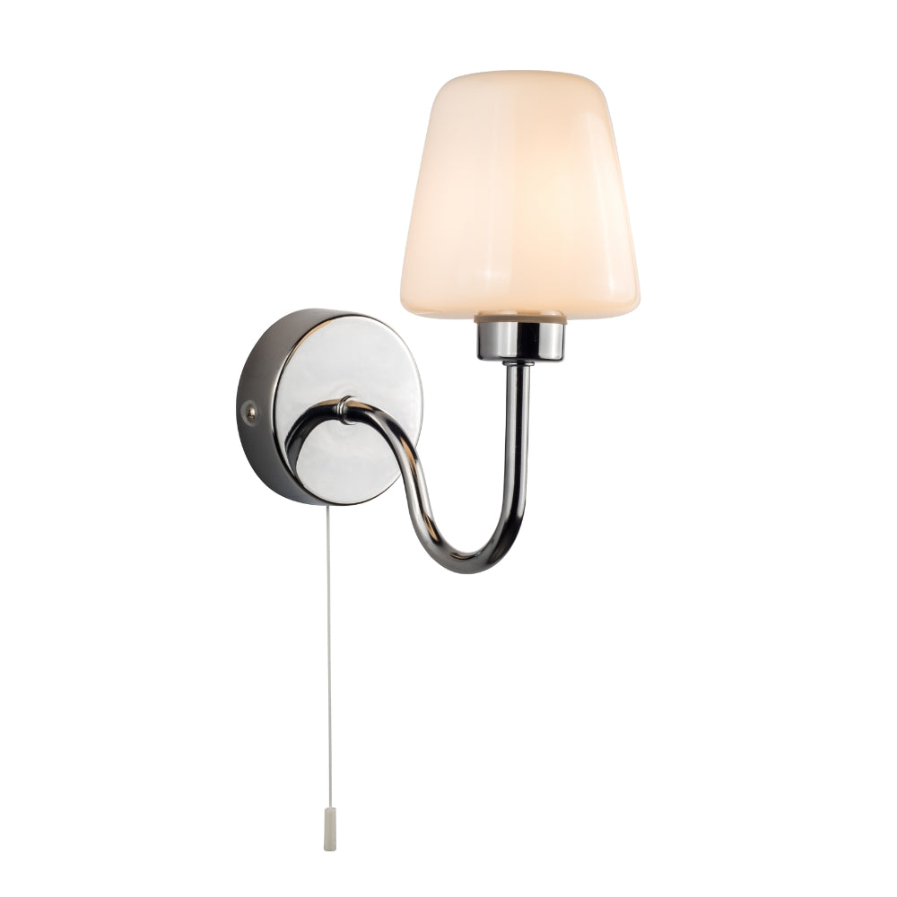 Marina Single Bathroom Wall Light IP44- Polished Chrome/ Satin Brass Finish