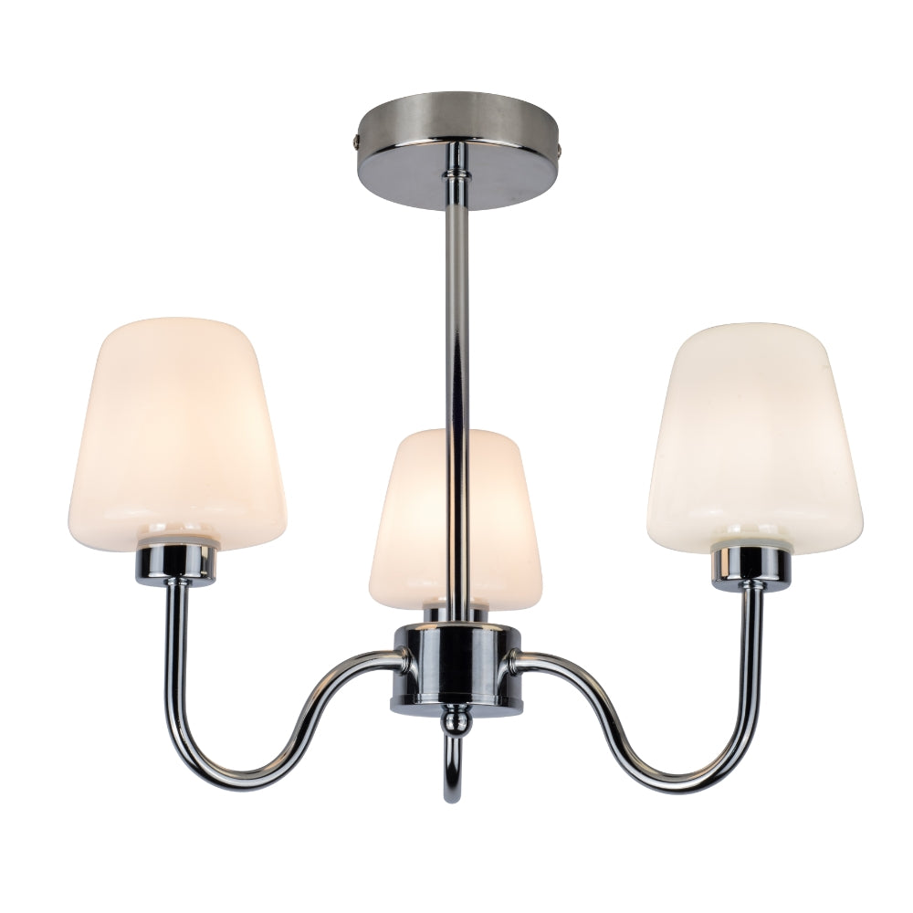 Marina 3/5Lt Bathroom Ceiling Light- Satin Brass/ Polished Chrome Finish