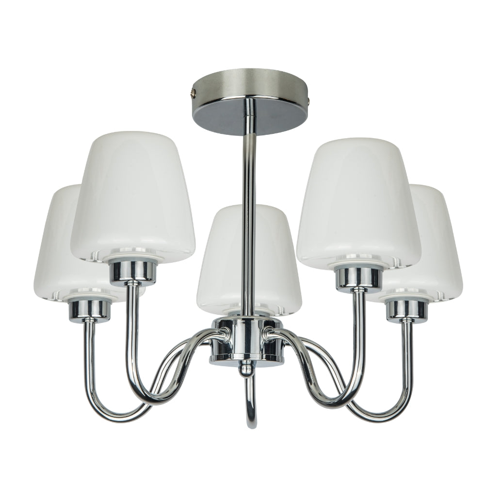 Marina 3/5Lt Bathroom Ceiling Light- Satin Brass/ Polished Chrome Finish