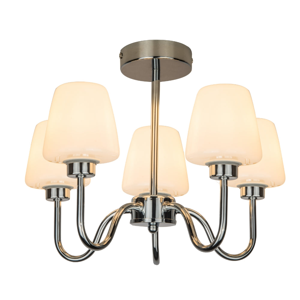 Marina 3/5Lt Bathroom Ceiling Light- Satin Brass/ Polished Chrome Finish