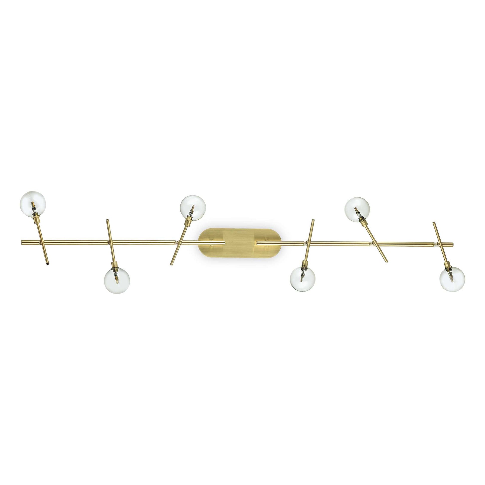 Maracas Flush Light - White/Brass Finish - Cusack Lighting