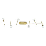 Maracas Flush Light - White/Brass Finish - Cusack Lighting