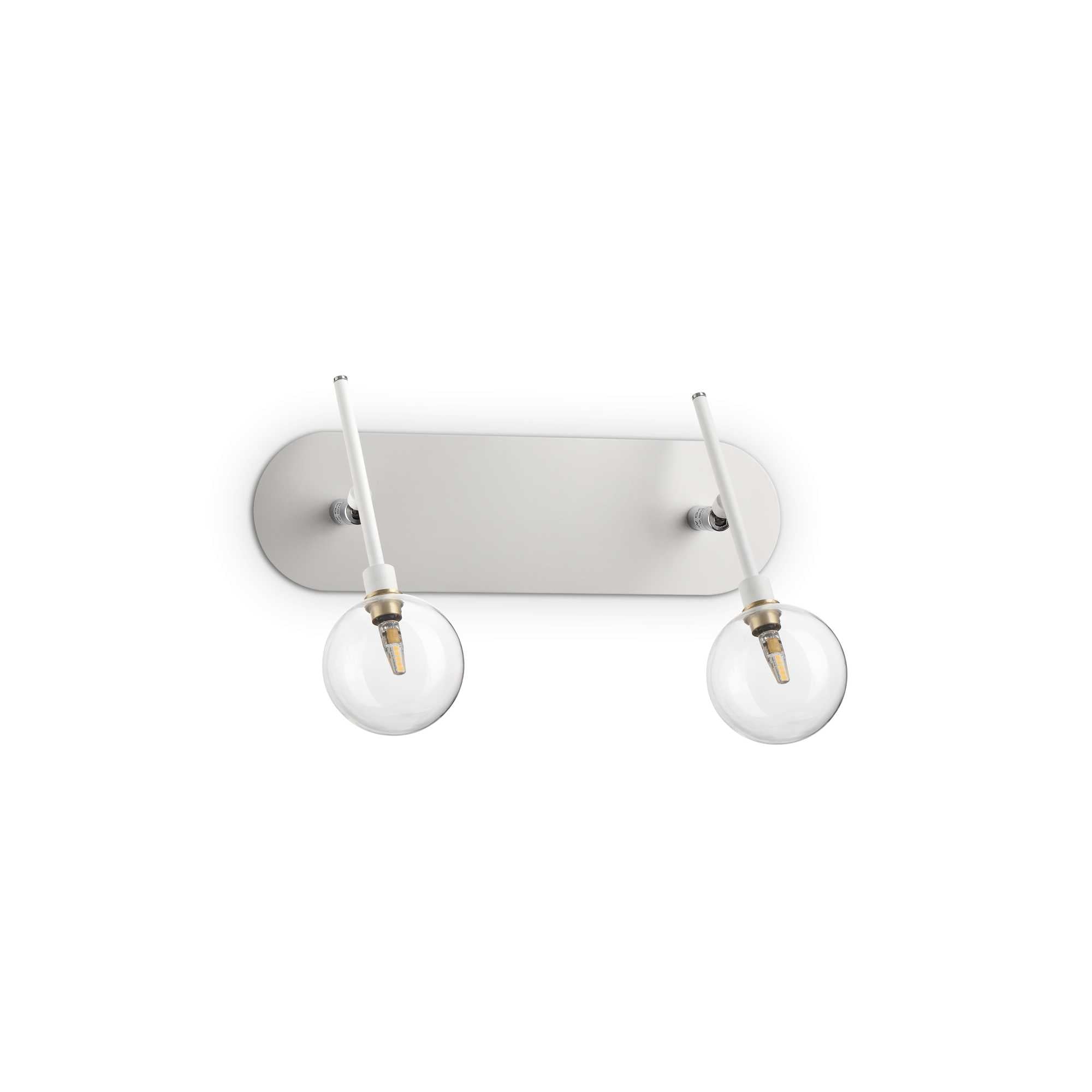 Maracas Wall Light - White/Brass Finish - Cusack Lighting