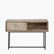 Marca Acacia Wood 1 Drawer Console Table - Panelled Finish