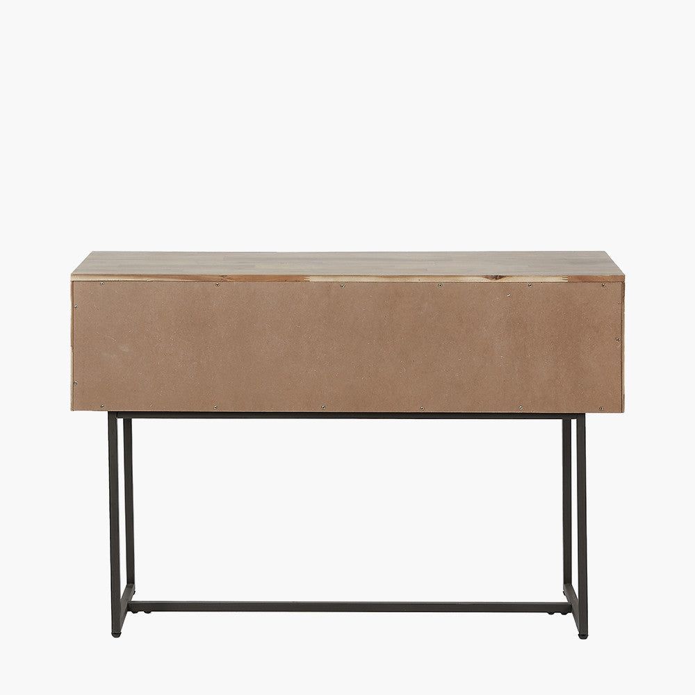 Marca Acacia Wood 1 Drawer Console Table - Panelled Finish