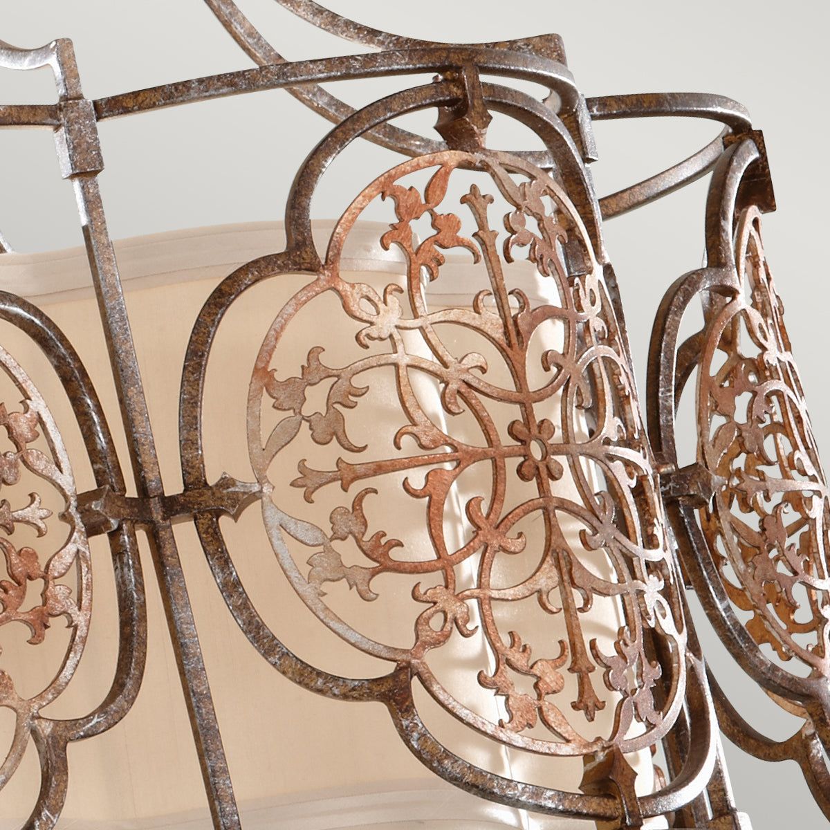 Marcella 3L Semi Flush Ceiling Light - British Bronze/Oxidized Bronze Finish
