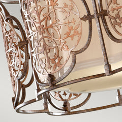Marcella 3L Semi Flush Ceiling Light - British Bronze/Oxidized Bronze Finish